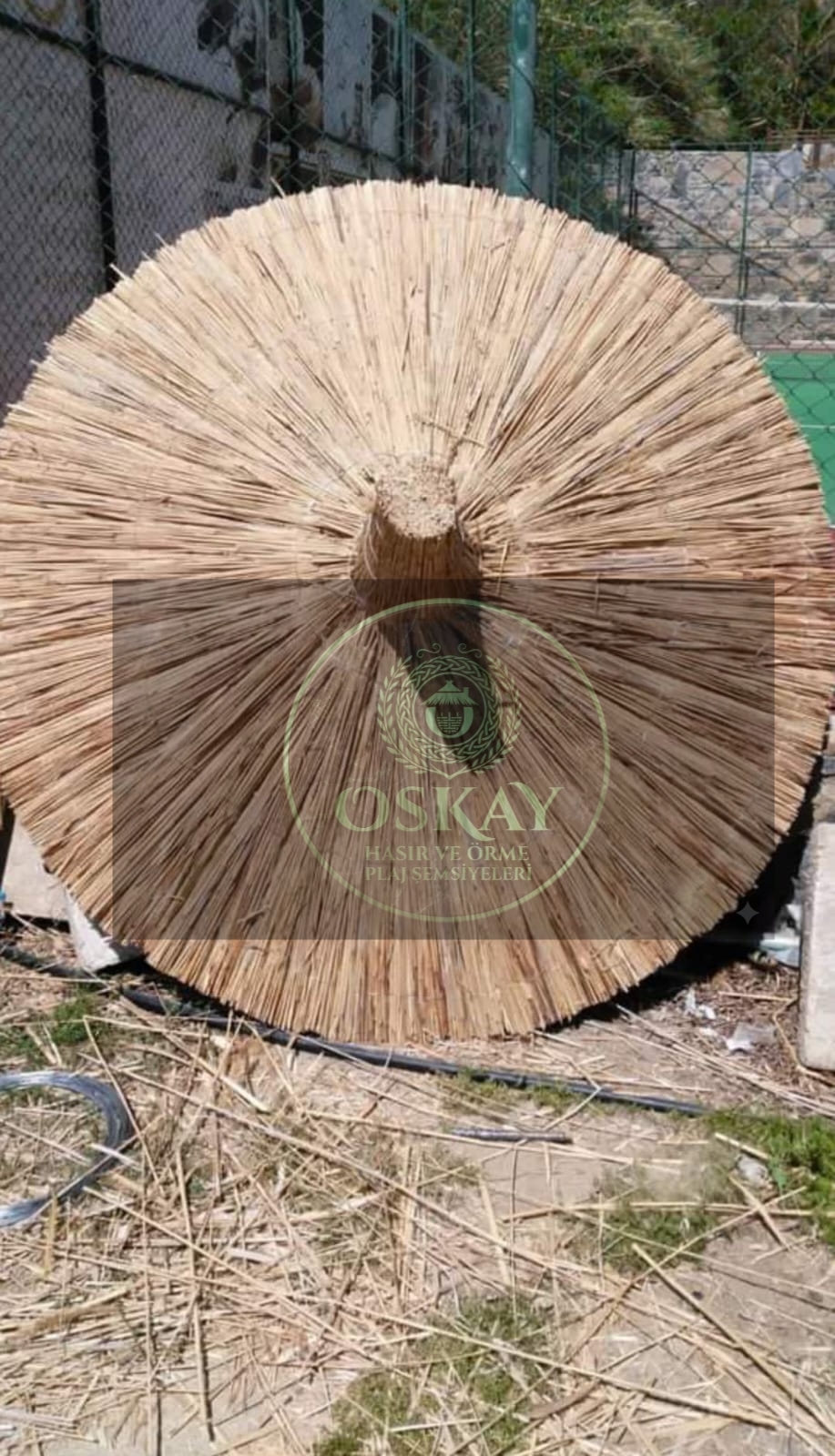 İnce Kamış Örme Plaj Şemsiyesi 21
