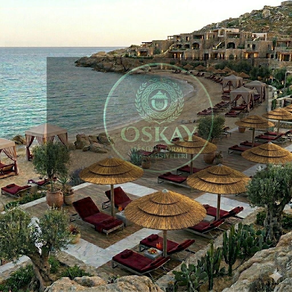 İnce Kamış Örme Plaj Şemsiyesi 30